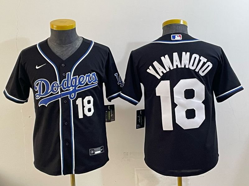 Women Nike 2026 Los Angeles Dodgers #18 Yamamoto Black Game MLB Jersey 091